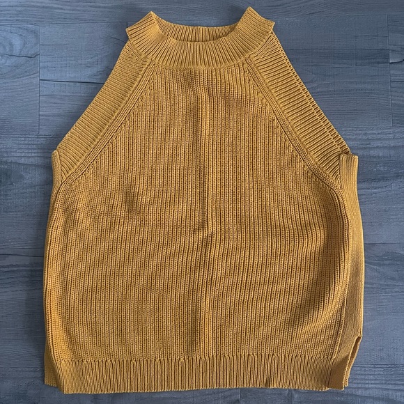 Alya Tops - Francesca's Alya Sweater Tank - Gold (Like New)